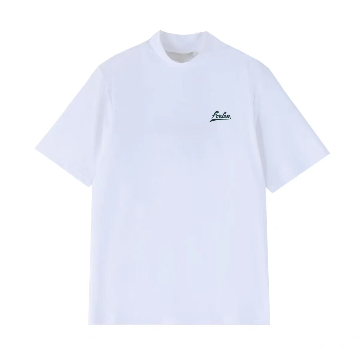Forden White cooling mock-neck golf top front view