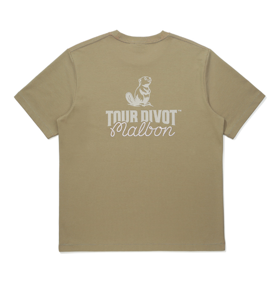 Malbon Golf Tour Divot Letter Print Graphic T-Shirt