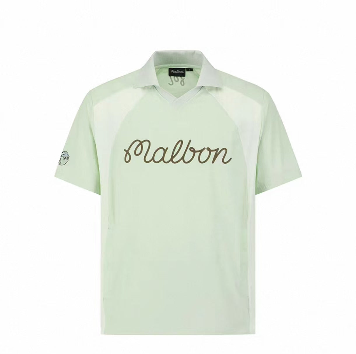 Malbon women's lightweight colour-block golf polo in Mint Green - image 1