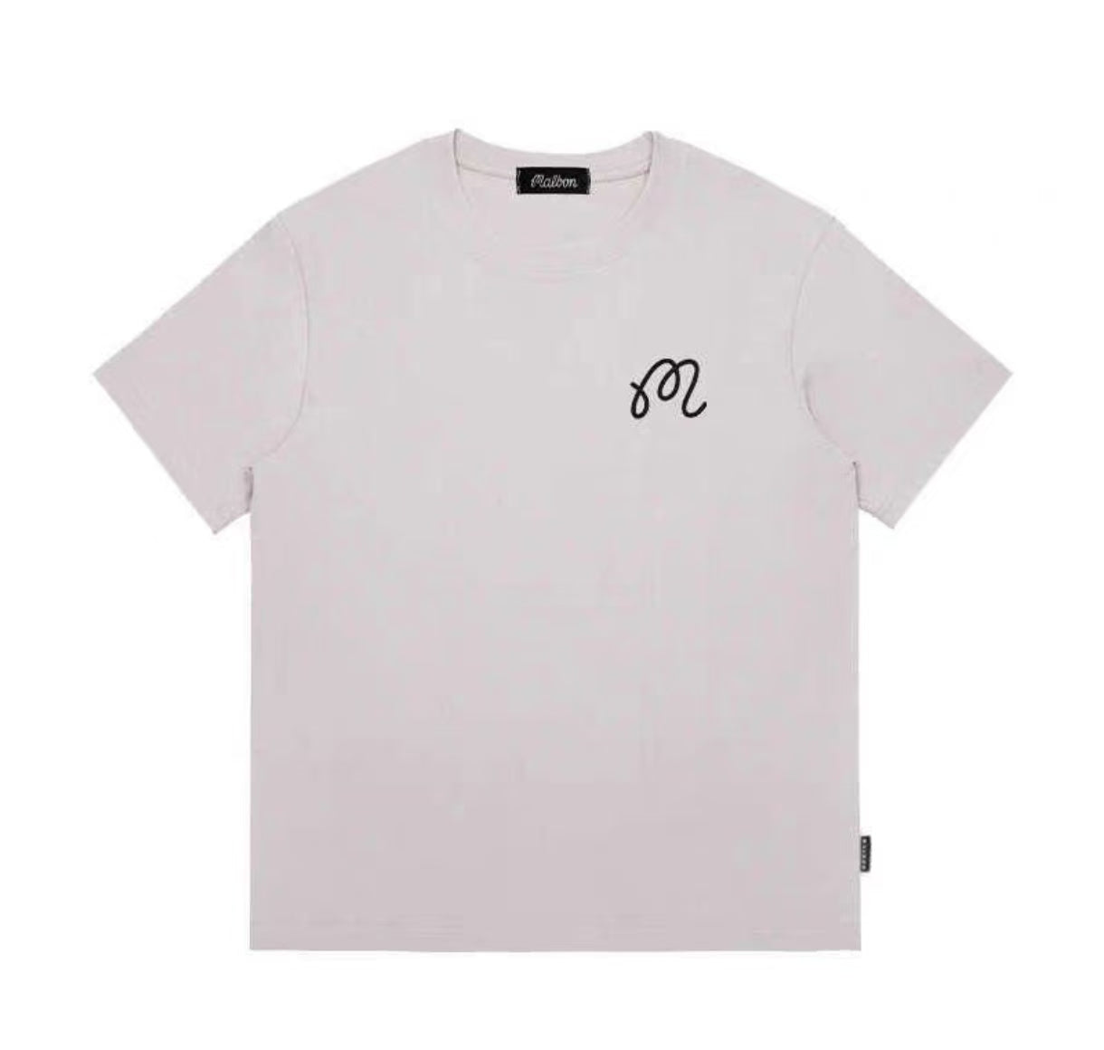Malbon men's grey cotton golf T-shirt front view
