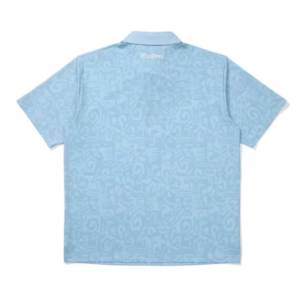 Malbon Golf Men’s Digital Print Casual Polo Shirt