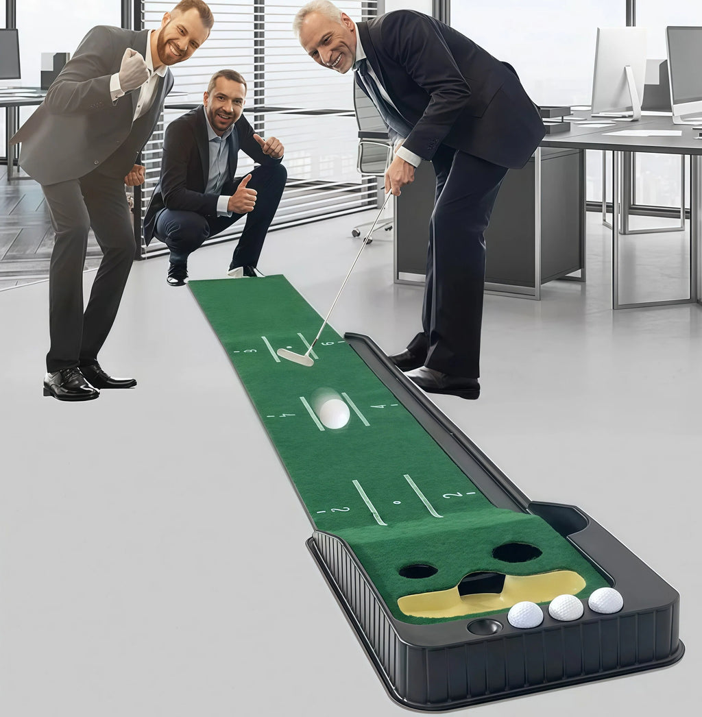 HOW TRUE Golf Putting Trainer Mat Auto Ball Return