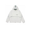 Malbon men hooded golf jacket in black front view