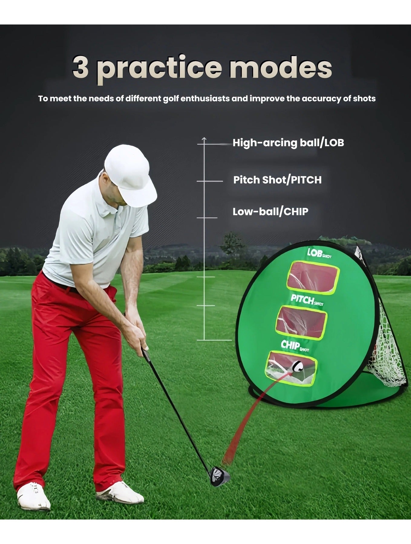 PGM golf net heavy-duty impact-absorbing multi-layer mesh detail