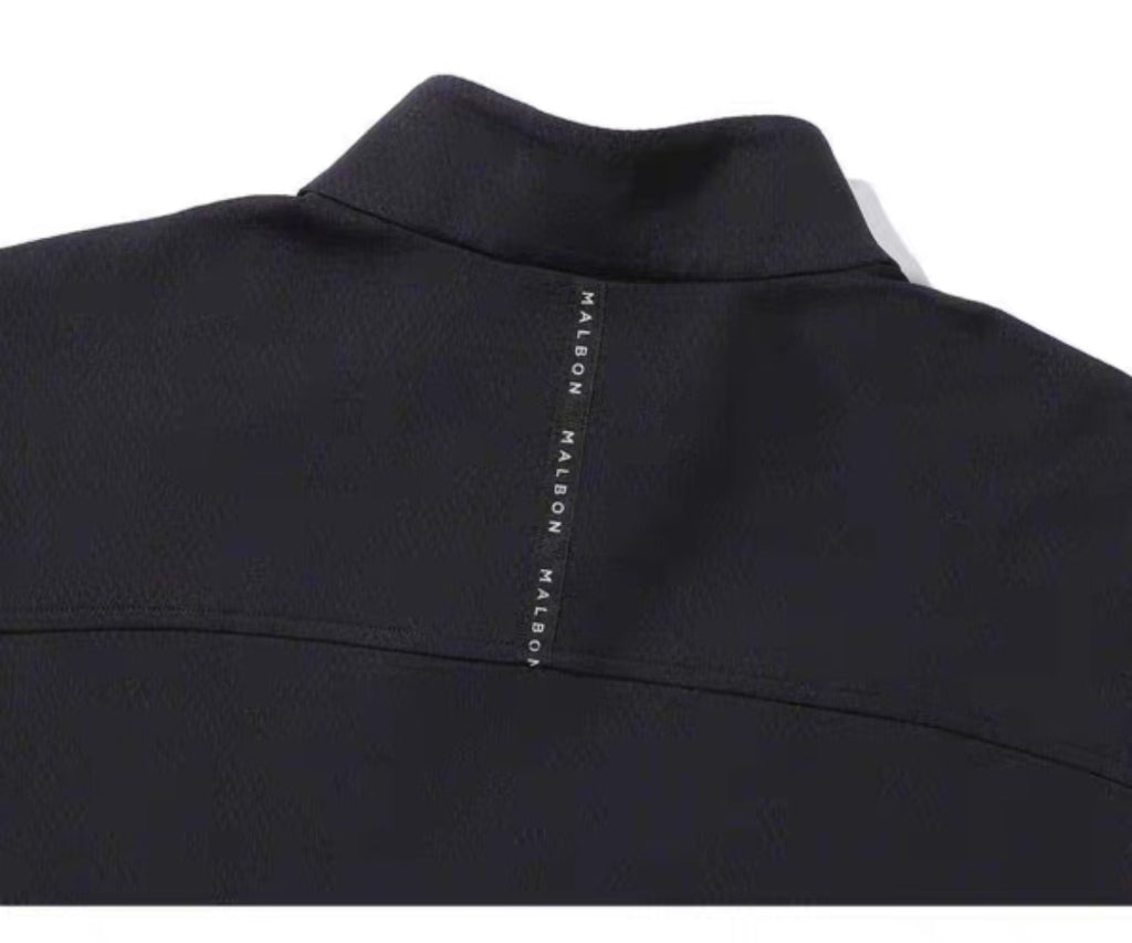 Malbon men's long sleeve half-zip golf sweatshirt in Black - image 3