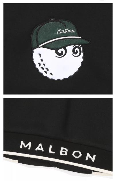 Malbon Women's Full-Zip Warm Fleece Golf Jacket fleece golf jacket detail view