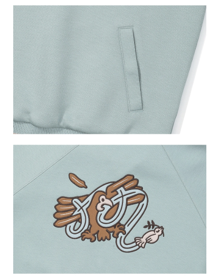 Malbon women polo sweatshirt placket and button close-up