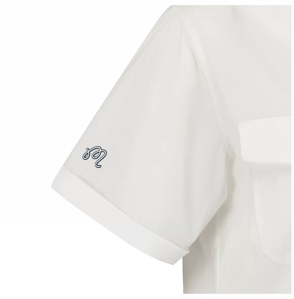Malbon Golf Women’s Solid Utility Multi-Pocket Short Sleeve Shirt