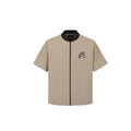 Malbon men short sleeve zip golf jacket in coffee front view