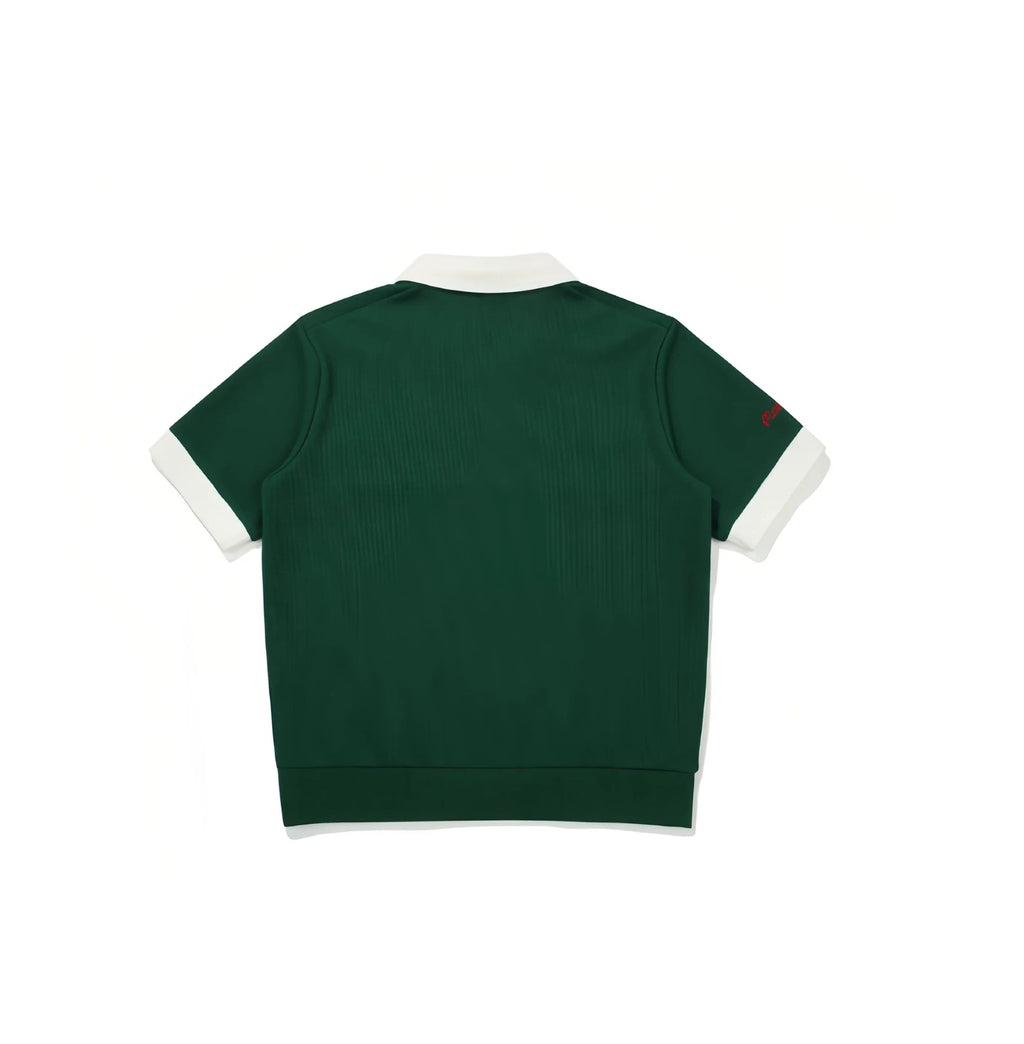 Malbon men polo shirt green side profile