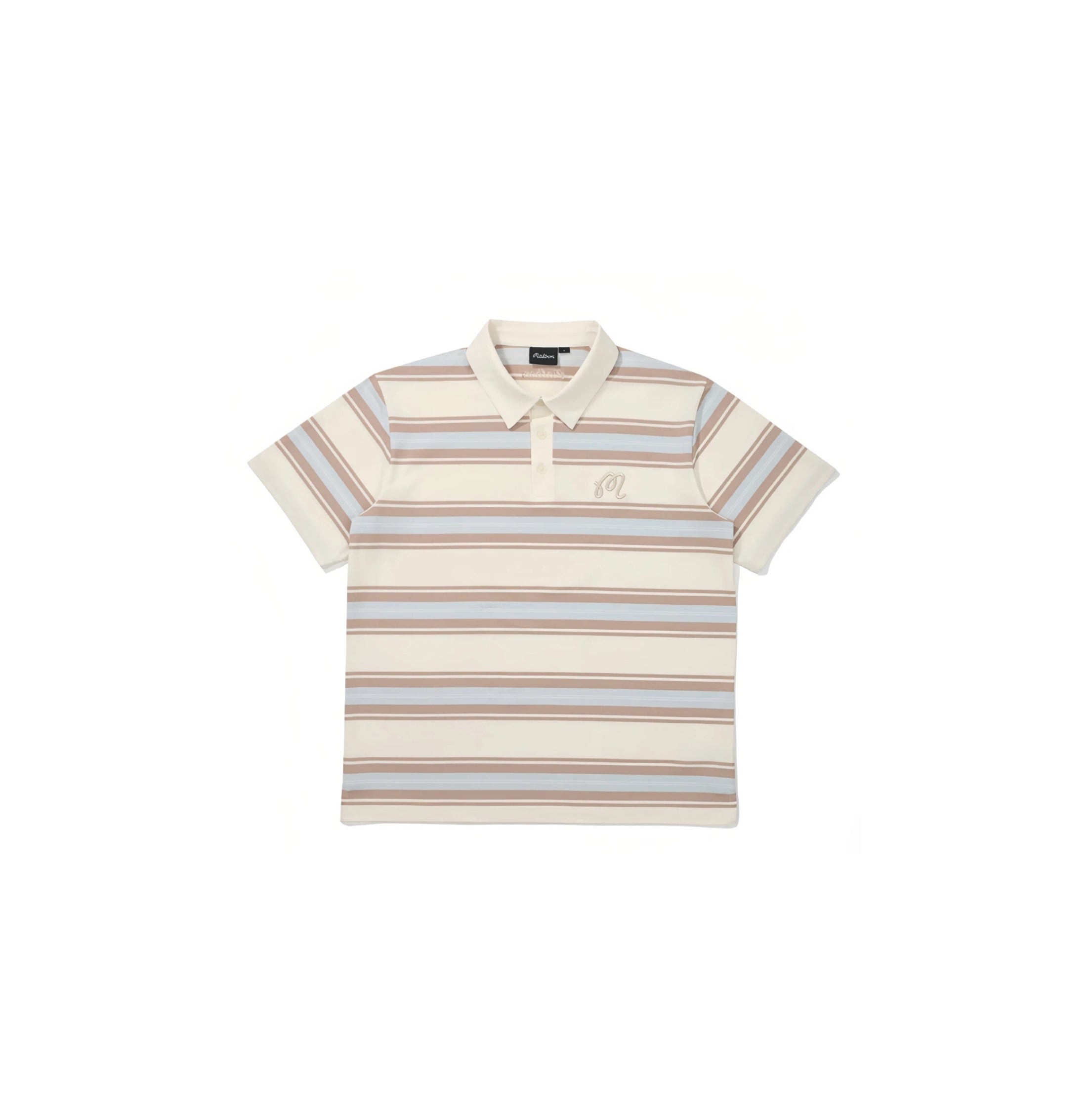 Malbon striped golf polo back view
