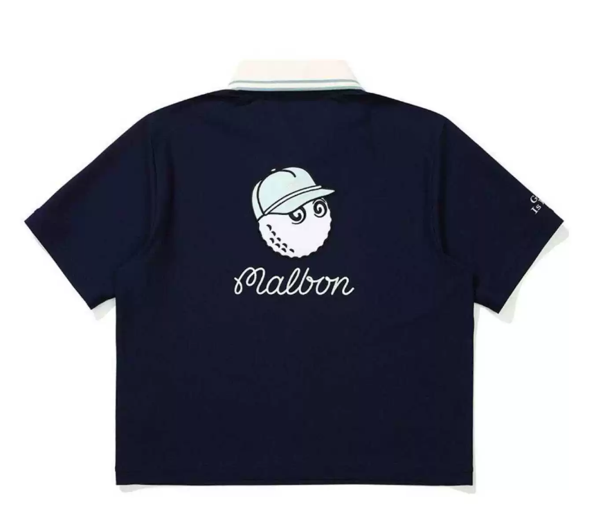 Malbon women polo shirt sleeve and shoulder detail