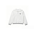 Malbon Women's Half Zip Sweatsuit Set - Embroidered Golf Outfit White front view