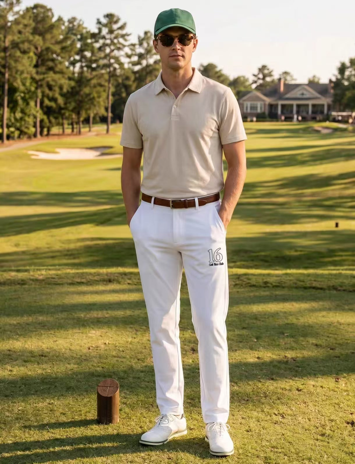 DEVEREUX ゴルフパンツ ホワイト XL Devereux Men's White Stretch Breathable Straight Golf Pants – OZ