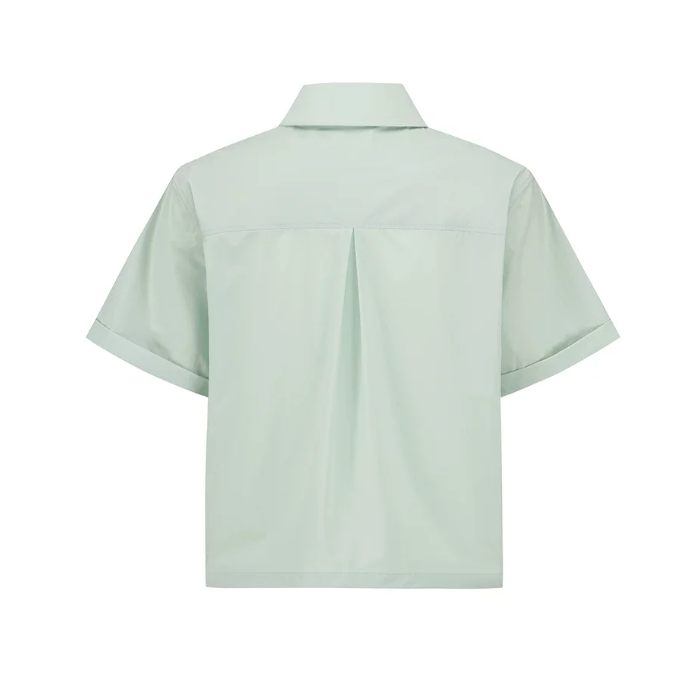 Malbon Golf Women’s Solid Utility Multi-Pocket Short Sleeve Shirt
