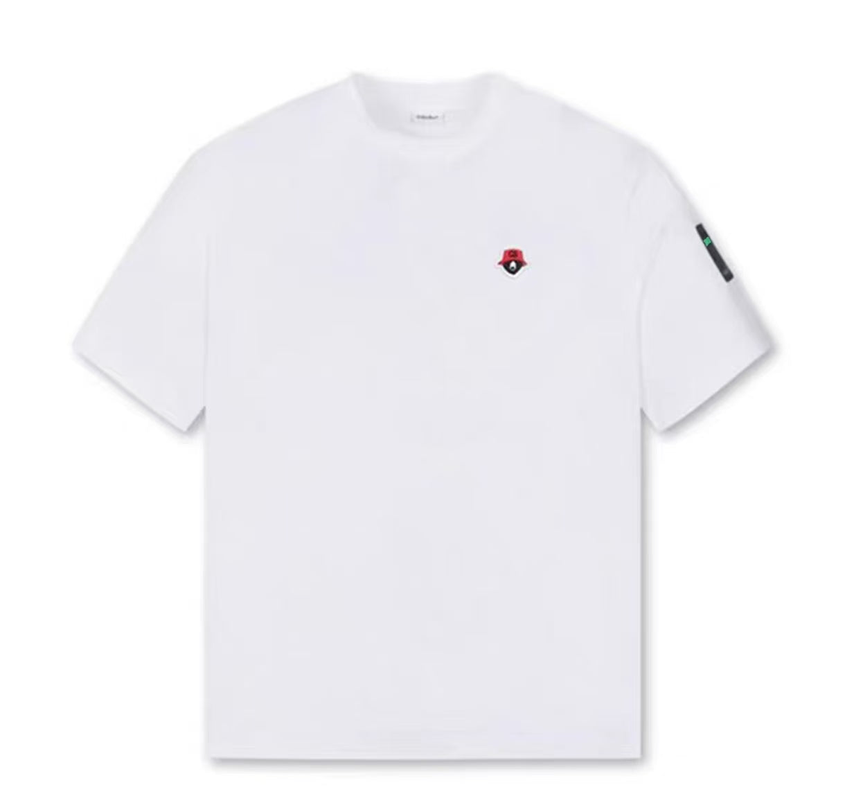 Golden Bear White embroidered golf T-shirt front view