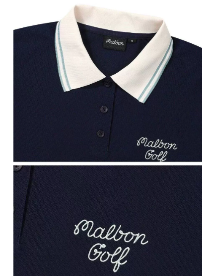 Malbon women polo shirt cuff close-up