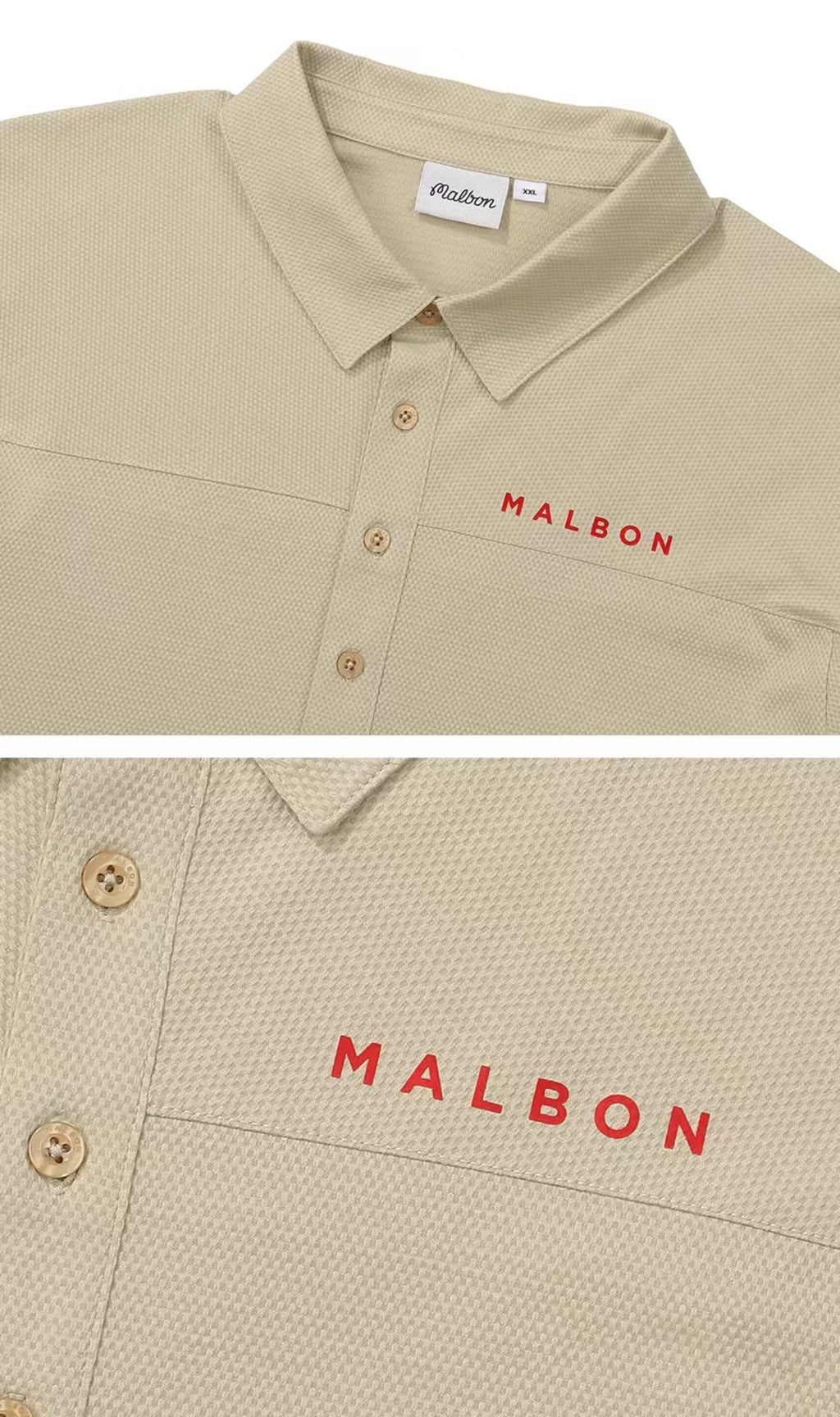Malbon Golf Men’s Casual Quick-Dry Polo Shirt