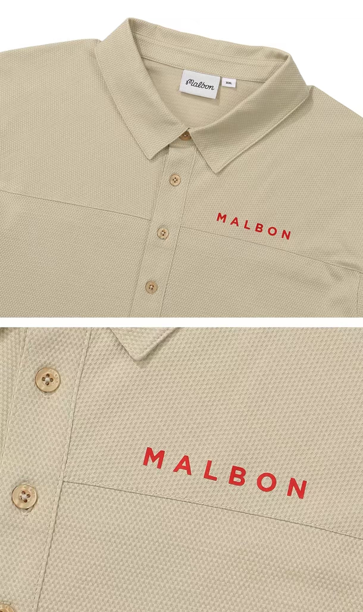 Malbon Golf Men’s Casual Quick-Dry Polo Shirt