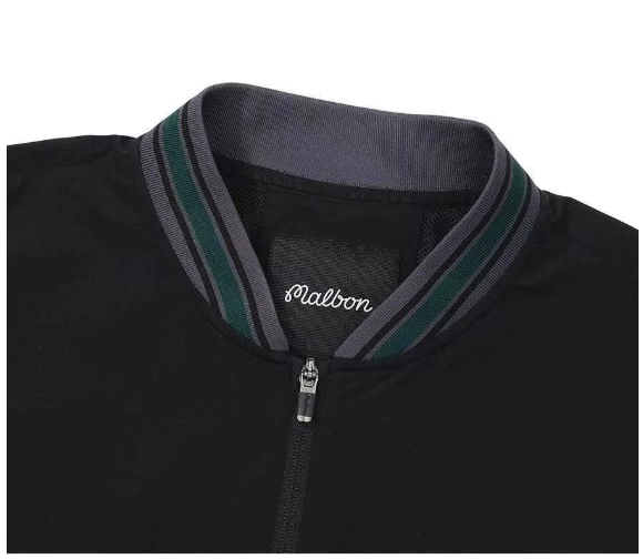Malbon men golf zip jacket black colour variant