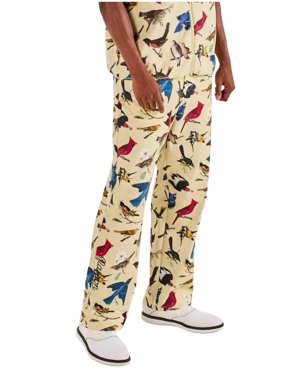 Malbon Birds Of Georgia Magnolia Pant Bird Print Bird Print golf pants front view