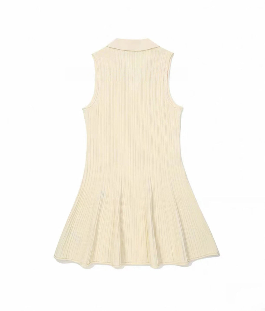 Malbon Selena Golf Dress Beige golf dress model-wearing view
