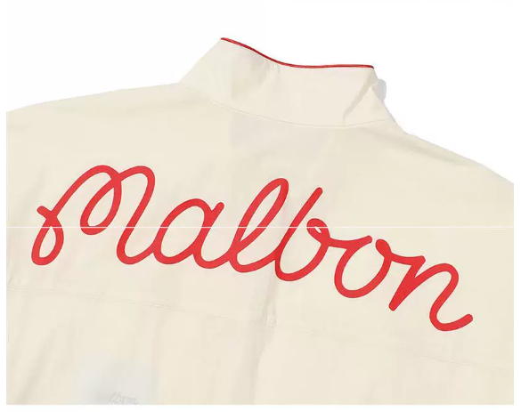 Malbon Women's Convertible Lightweight Golf Jacket Beige lightweight golf jacket detail view