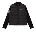 Malbon Golf Women's Knit Down Jacket Black golf apparel front view