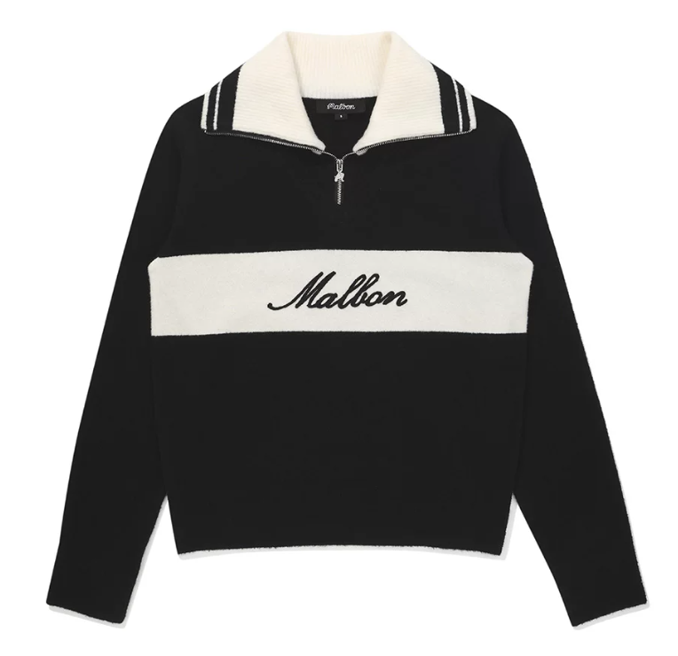 Malbon Golf Women's Collared Knit Long Sleeve