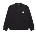 Malbon Studio Seoul Buckets Polo Sweater Black golf apparel front view