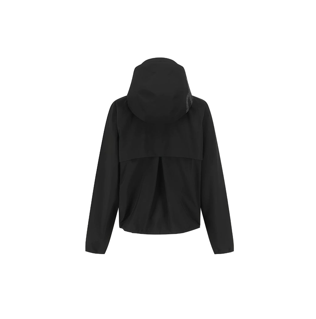 Malbon Studio Seoul 3-Layer Tech Women's Jacket Black golf apparel back view