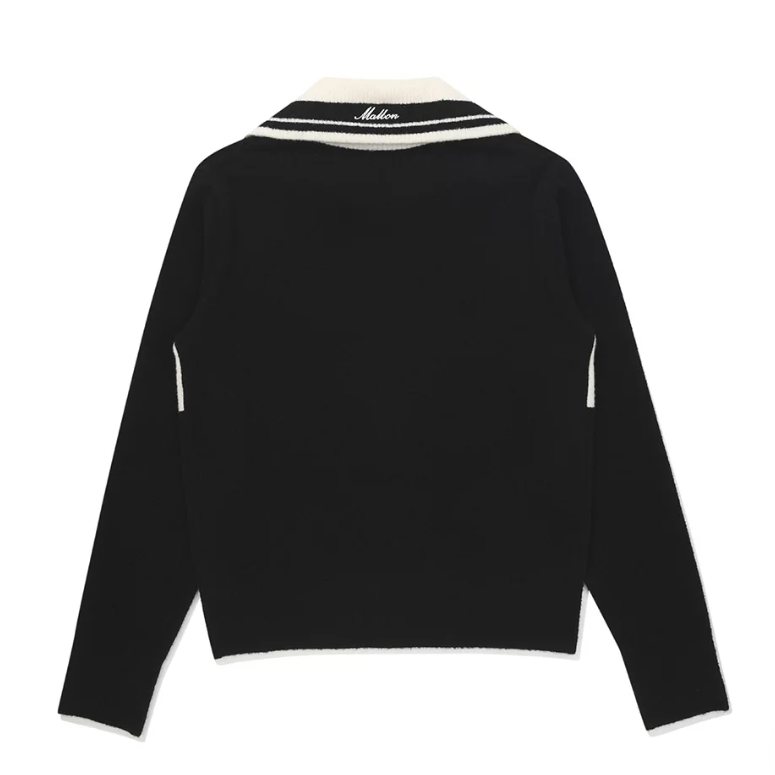 Malbon Golf Women's Collared Knit Long Sleeve