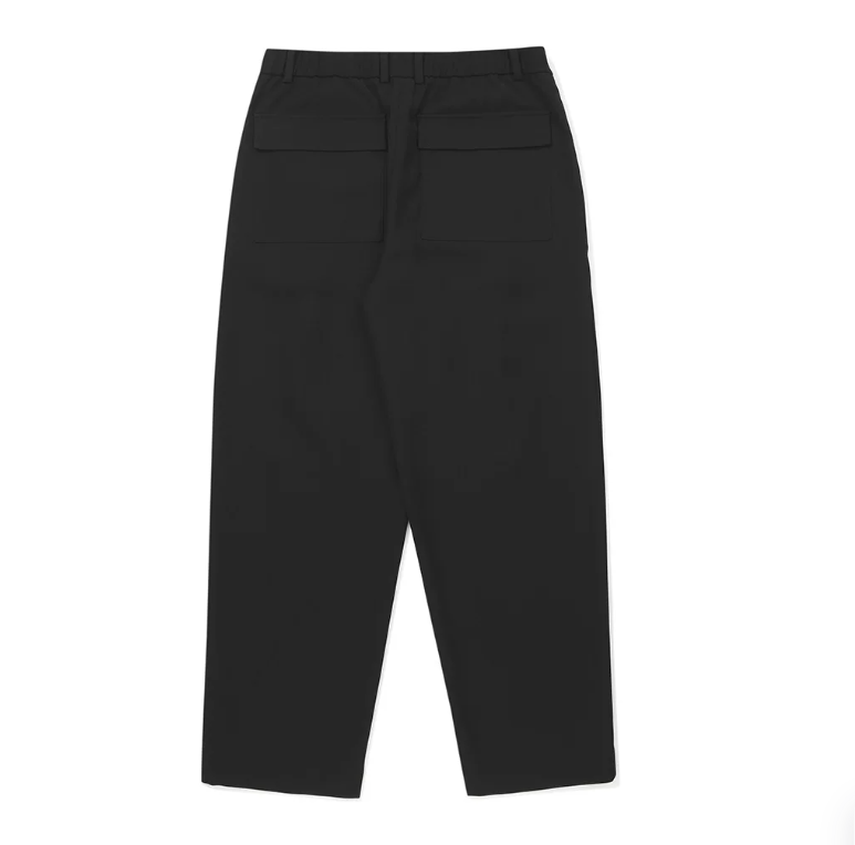 Malbon Studio Seoul Pintuck Straight Pant Black golf pants front view
