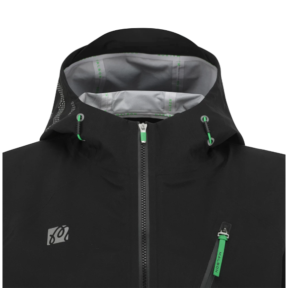 Malbon Studio Seoul 3-Layer Tech Women's Jacket Black golf apparel collar and front detail