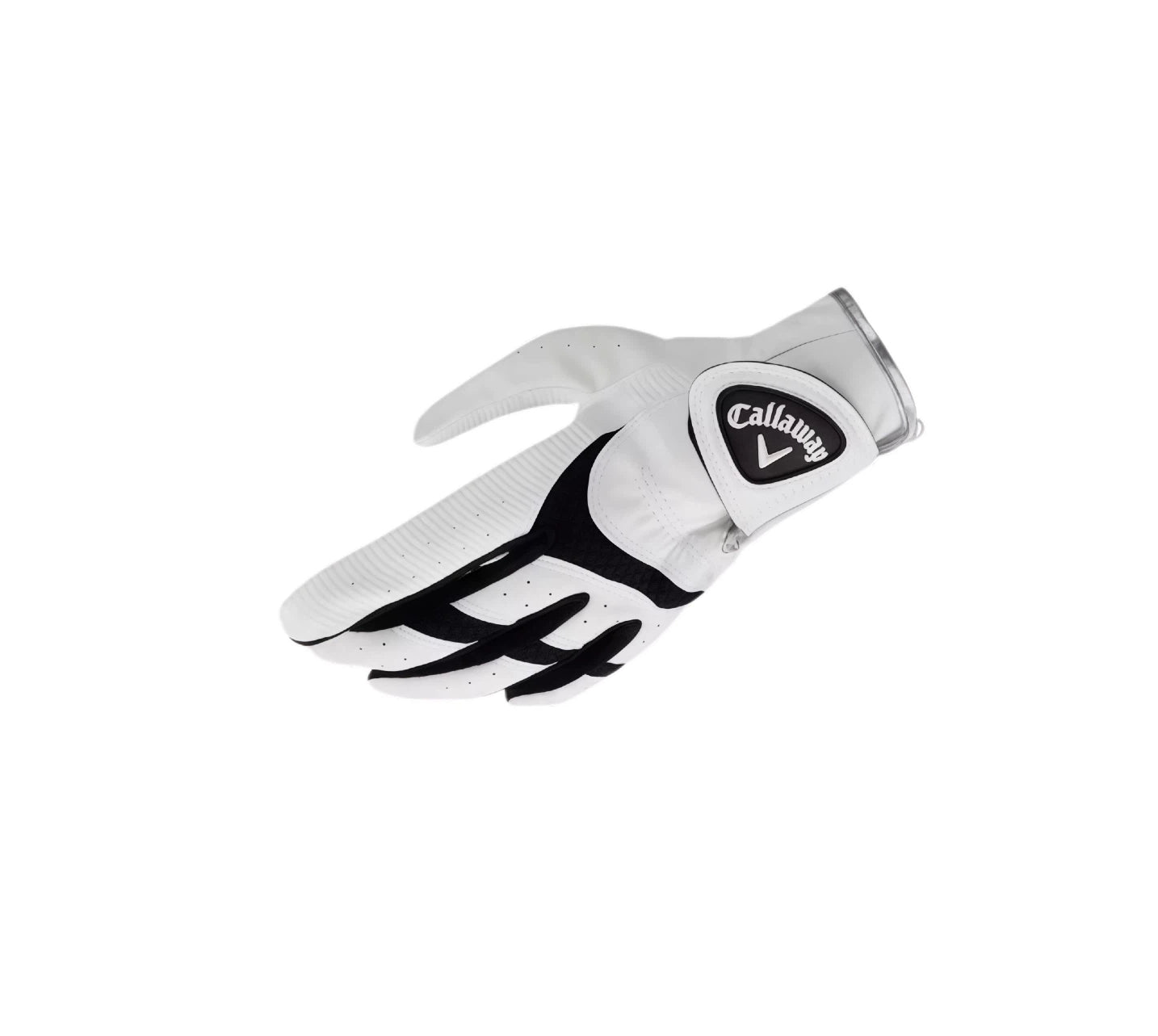 Callaway youth golf glove showing side view with black grip accents, ideal for kids' comfort and performance on the course (left hand).