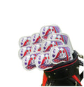 JQK golf headcovers set featuring Queen of Hearts design, magnetic closure for secure fit, compatible with driver, fairway woods, and hybrids, stylish and protective.