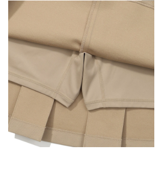 Malbon Preserve Back Pleated Skirt Khaki pleated golf skirt front view