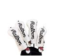 Set of golf club head covers with 'salomon' branding on a white background