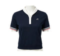 Malbon Women's Lightweight Breathable Golf T-Shirt Navy Blue golf t-shirt front view