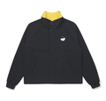 Malbon Women's Lightweight Windproof Stand Collar Jacket Navy Blue golf jacket front view