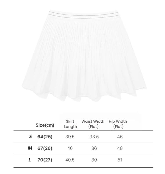 Malbon Women's Tennis Skirt Navy Blue size chart