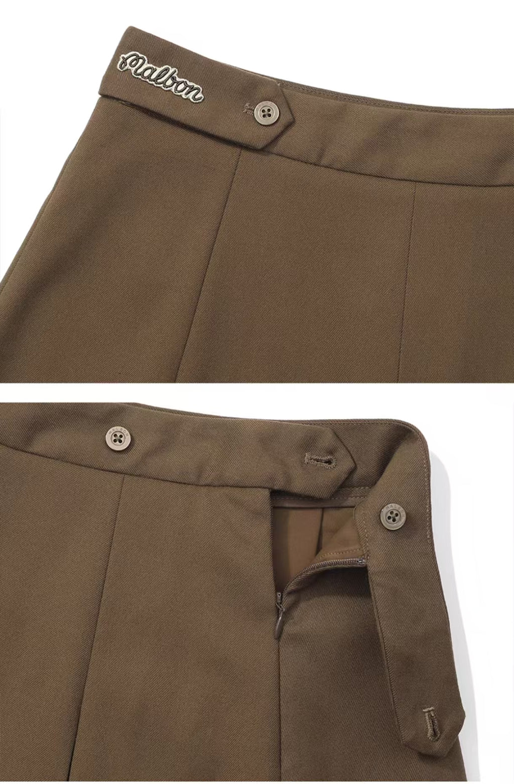 Malbon Kiera Skirt Olive golf skirt front view