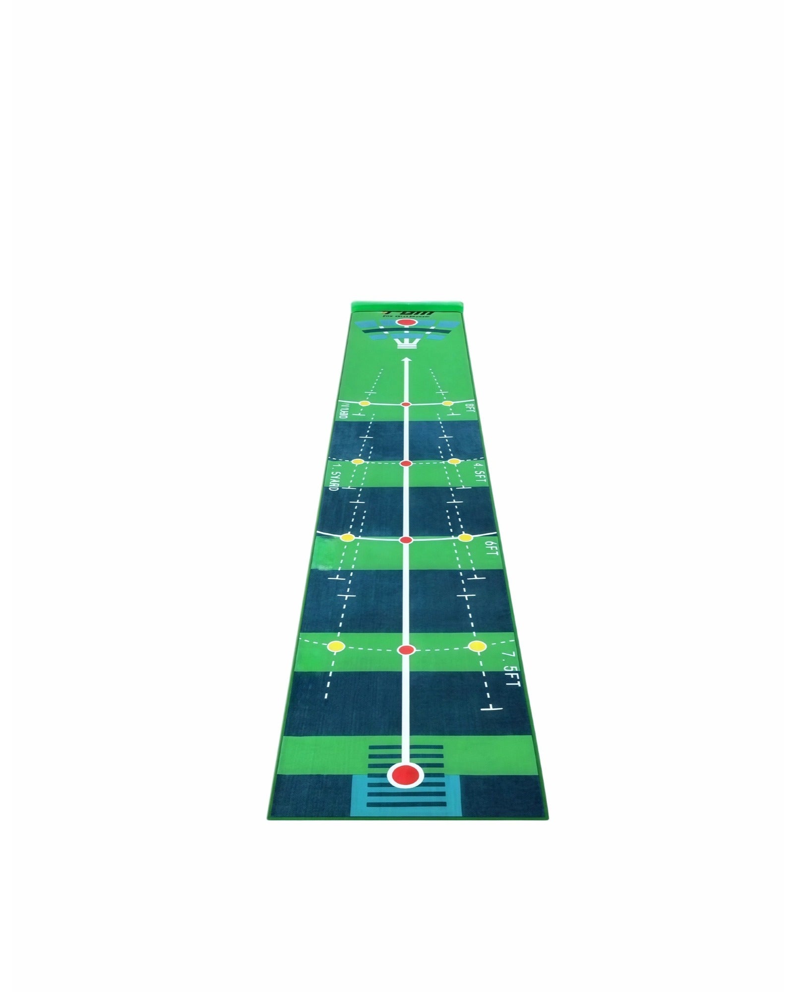 PGM indoor golf putting mat with distance markings and alignment guide for home practice