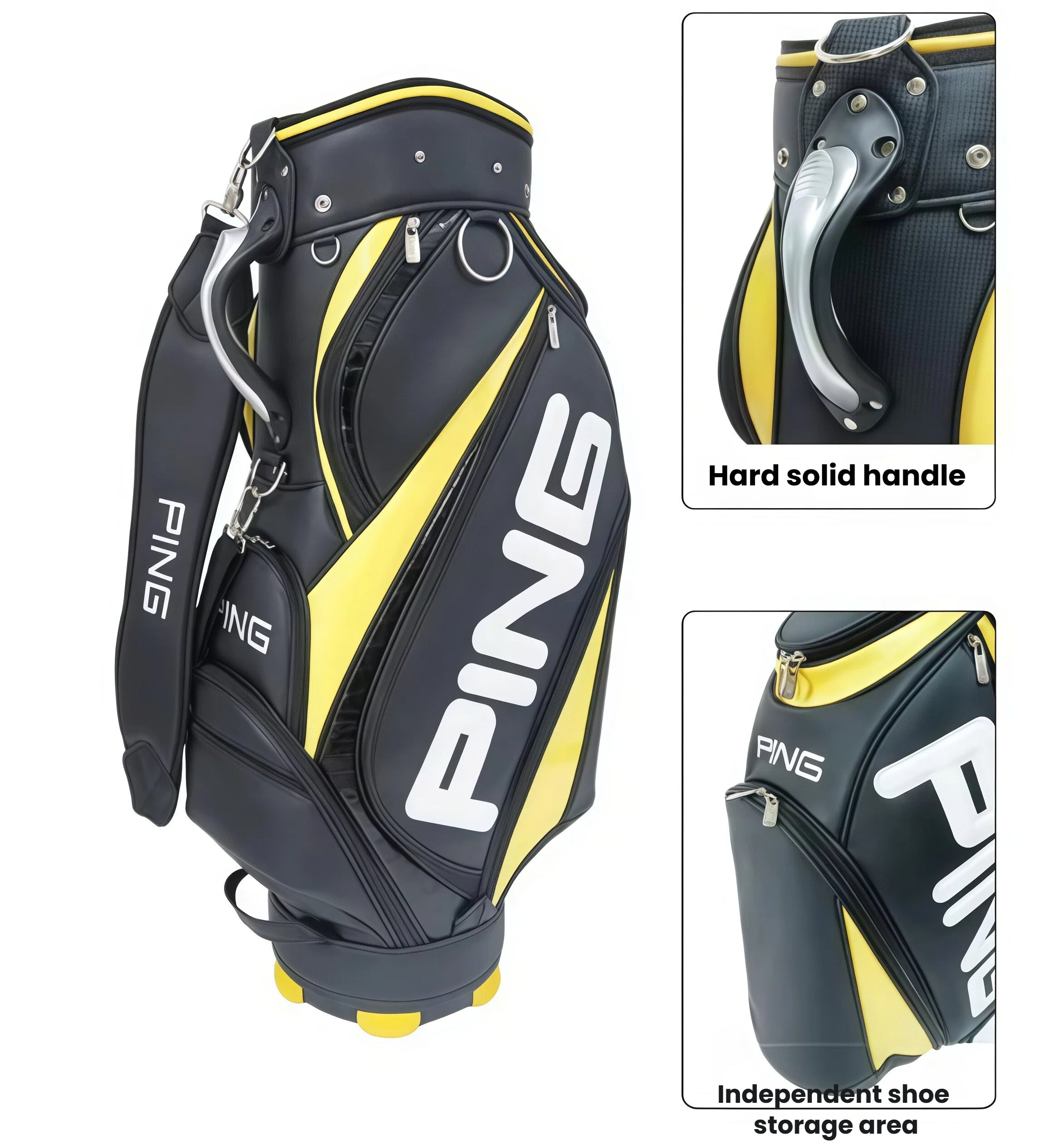 PING White Black Golf Cart Bag 2025 – OZ Golf Warehouse