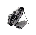 Rear view of the Scotty Cameron Pathfinder Heather-Gray bag showing the padded double shoulder straps and the specific putter well structure designed for easy access and protection.