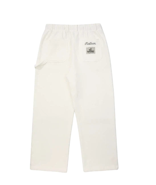 Malbon Studio Seoul Tour Divot French Terry Sweatpant Ivory golf sweatpants front view