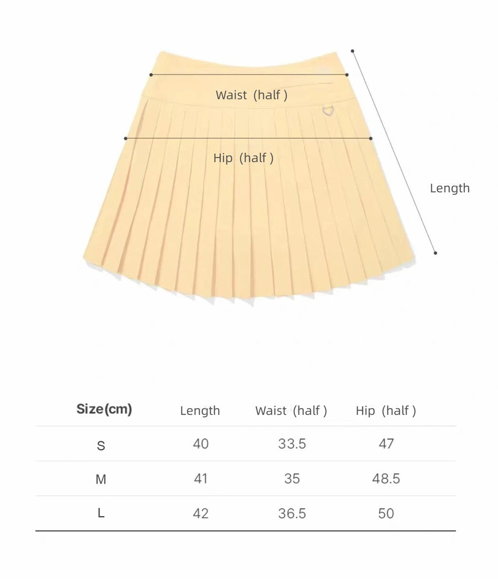 Malbon Women's Pleated A-Line Golf Skort With Shorts White letter size chart
