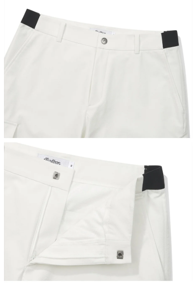 Malbon Studio Seoul Cargo Pant White golf cargo pant front view