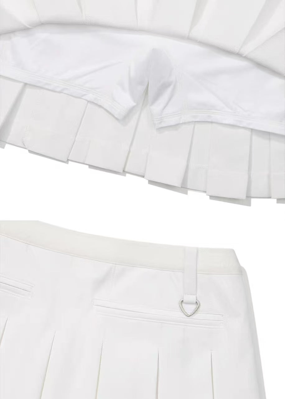 Malbon Studio Seoul High-low Pleated Skirt