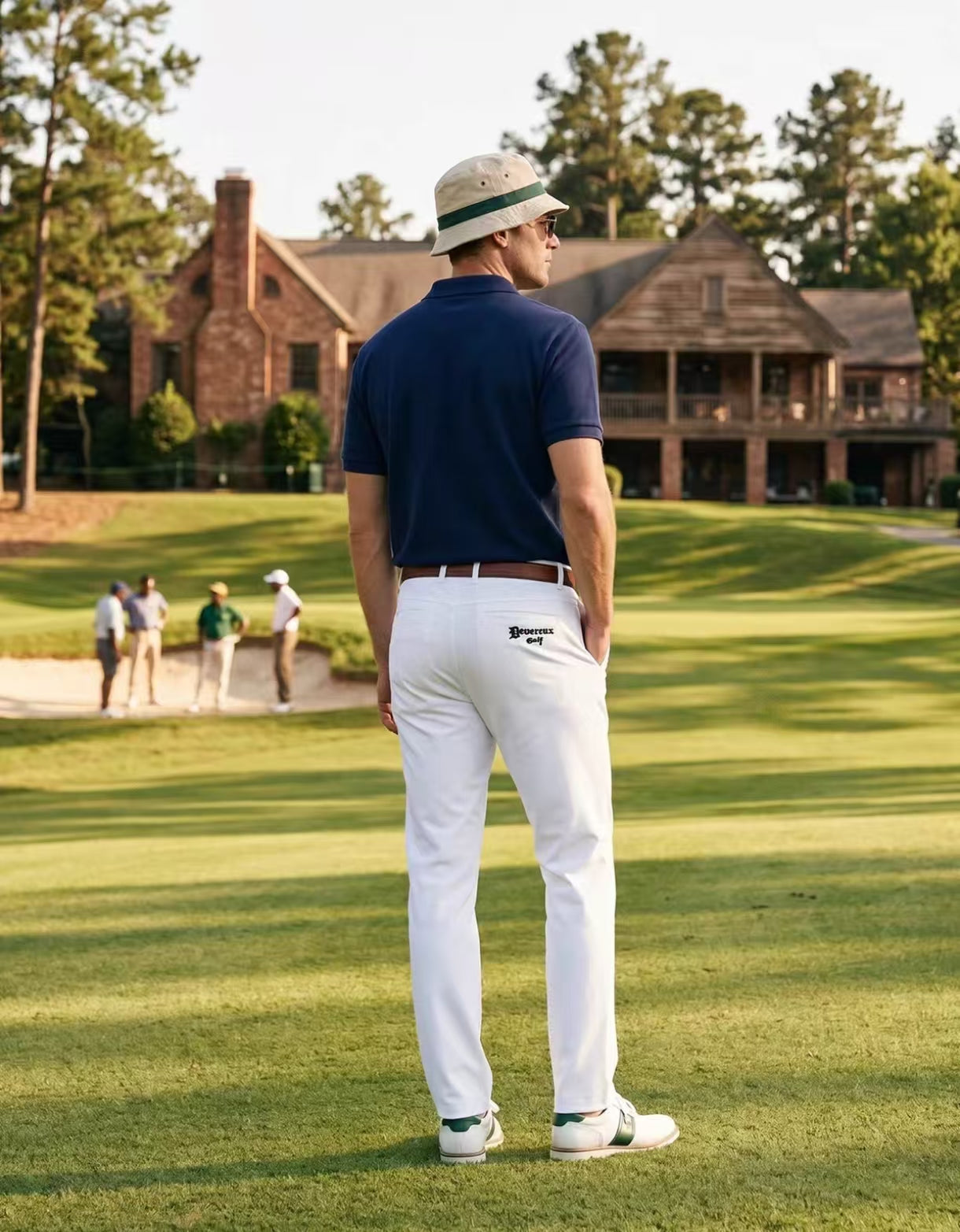 DEVEREUX ゴルフパンツ ホワイト XL Devereux Men's White Stretch Breathable Straight Golf Pants – OZ
